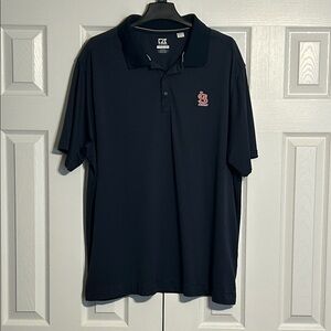 Cutter & Buck Men's Navy Blue Polo with STL Logi